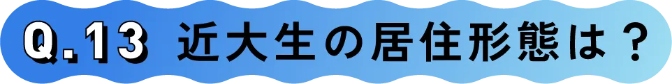 Q.13 近大生の居住形態は？
